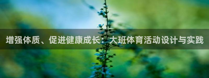 678体育官网：增强体质、促进健康成长：大班体育活动设计与实践