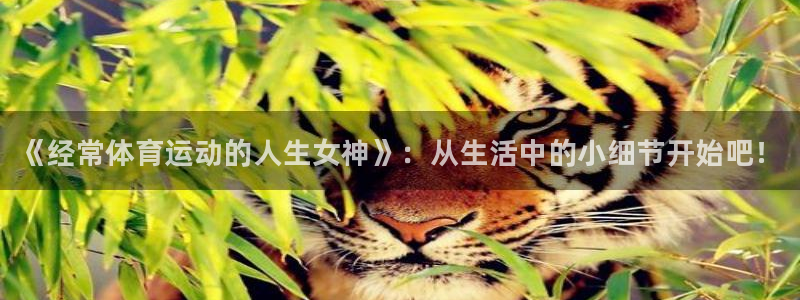 678体育app：《经常体育运动的人生女神》：从生活中的小细节开始吧！