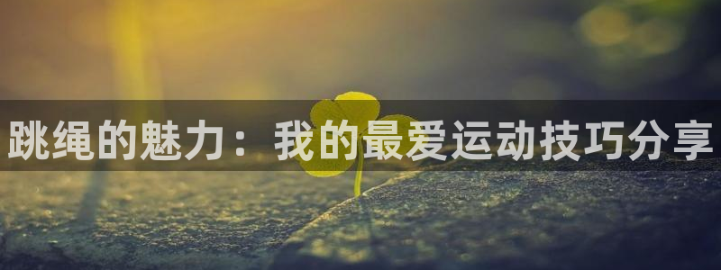 678体育知识：跳绳的魅力：我的最爱运动技巧分享