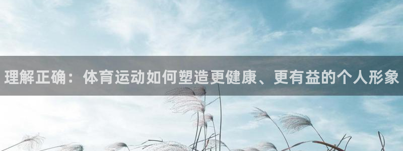 678体育官网下载：理解正确：体育运动如何塑造更健康、更有益的个人形象
